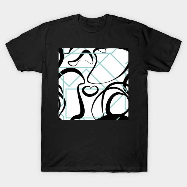 Abstract shapes geometric pattern T-Shirt by nobelbunt